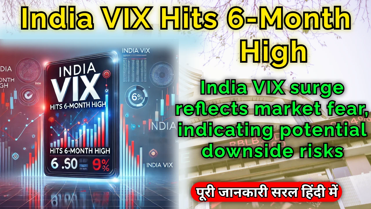 India VIX chart showing six-month high volatility in stock market